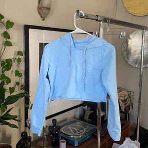 Light blue cropped hoodie size S - Never worn